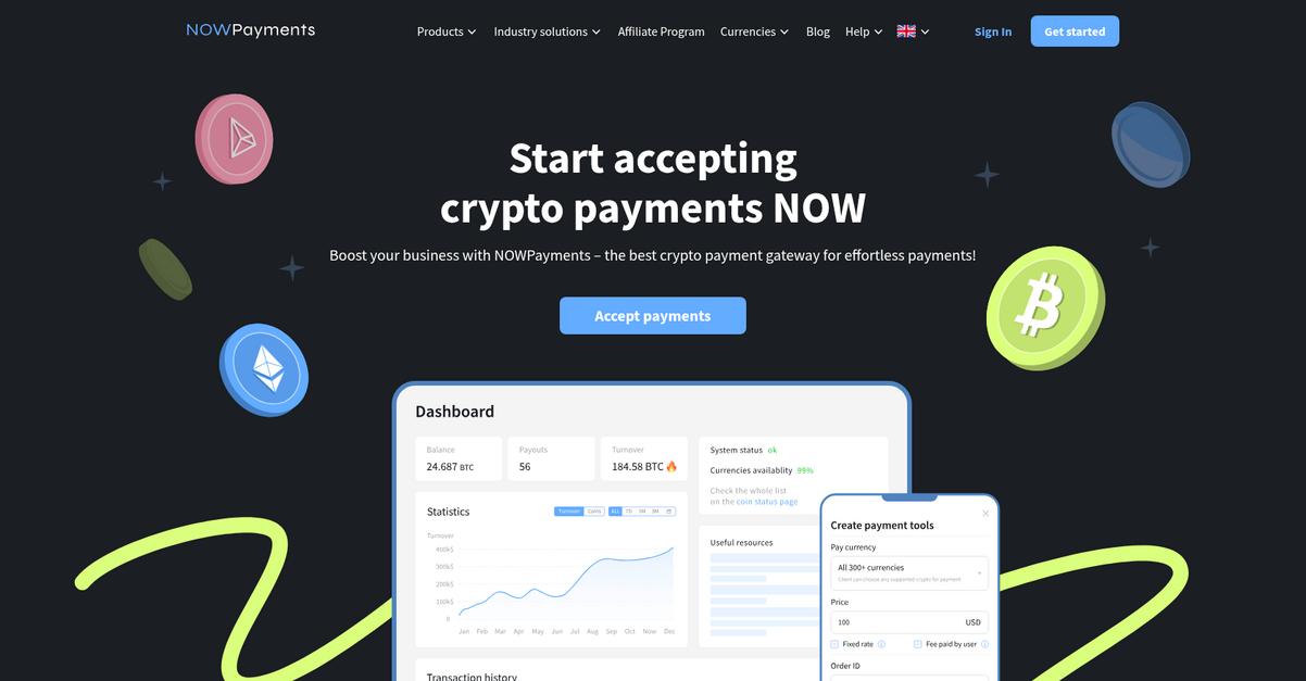 Nowpayments Homepage
