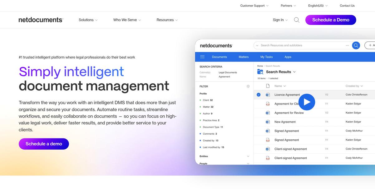 Net Documents Homepage