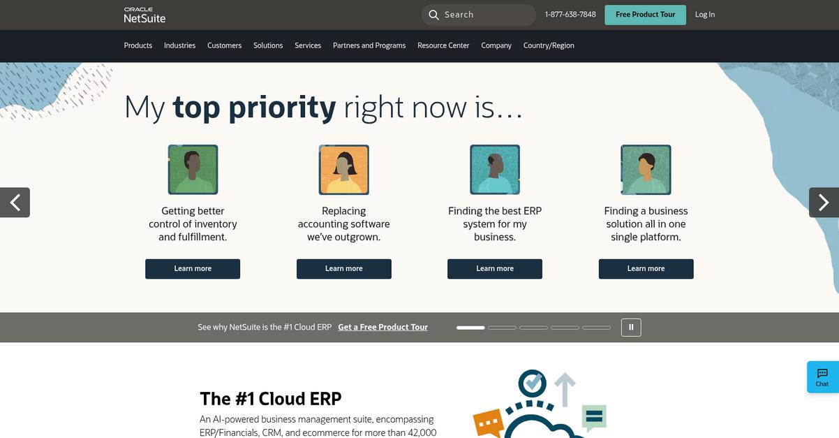 Net Suite Homepage