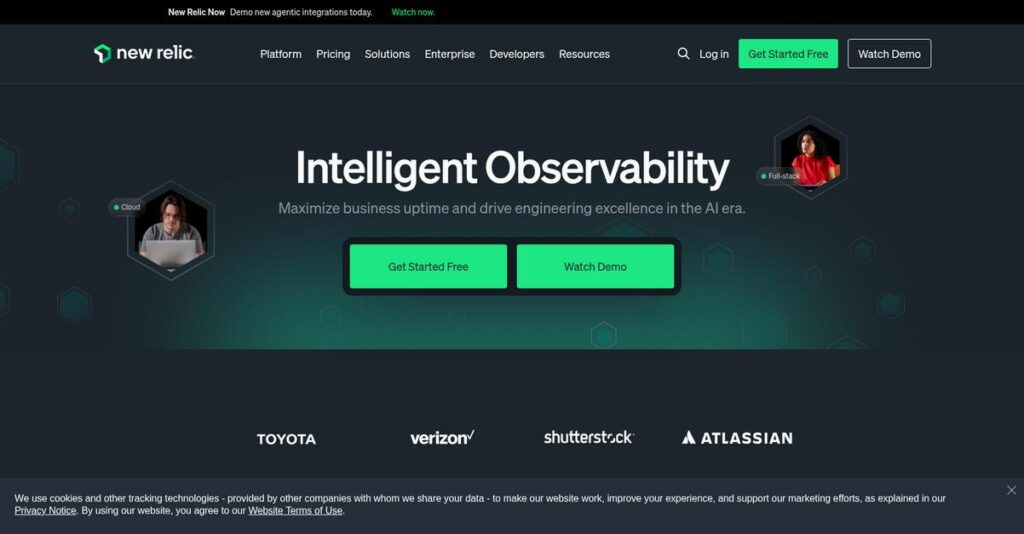 New Relic Homepage