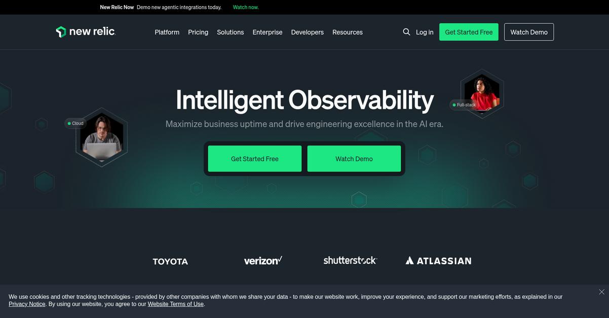 New Relic Homepage