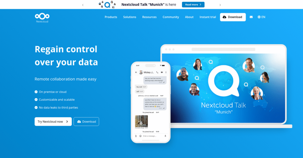 Nextcloud Homepage