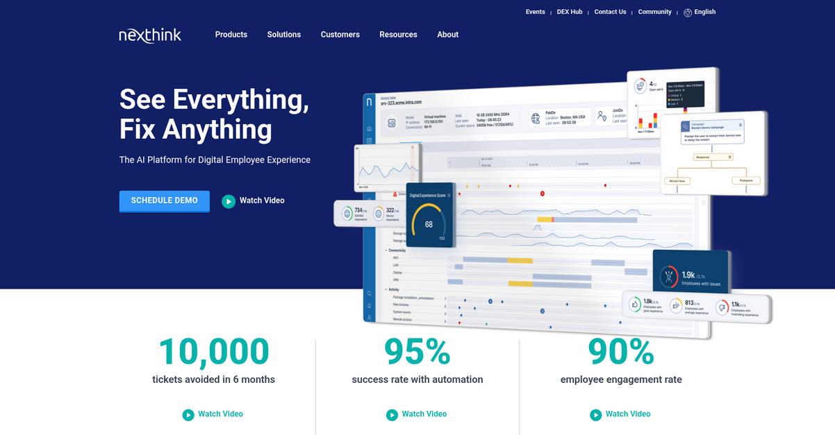 Nexthink Homepage