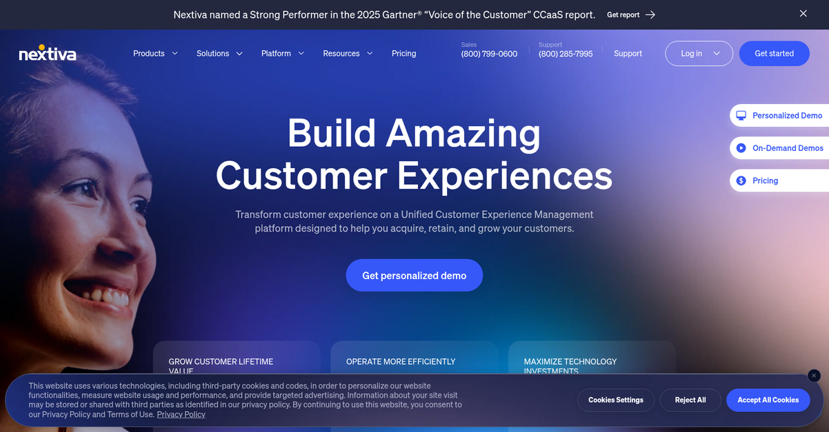 Nextiva Homepage