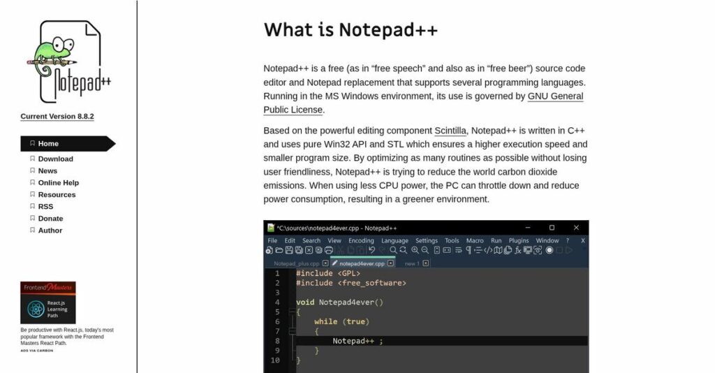 Notepad Homepage