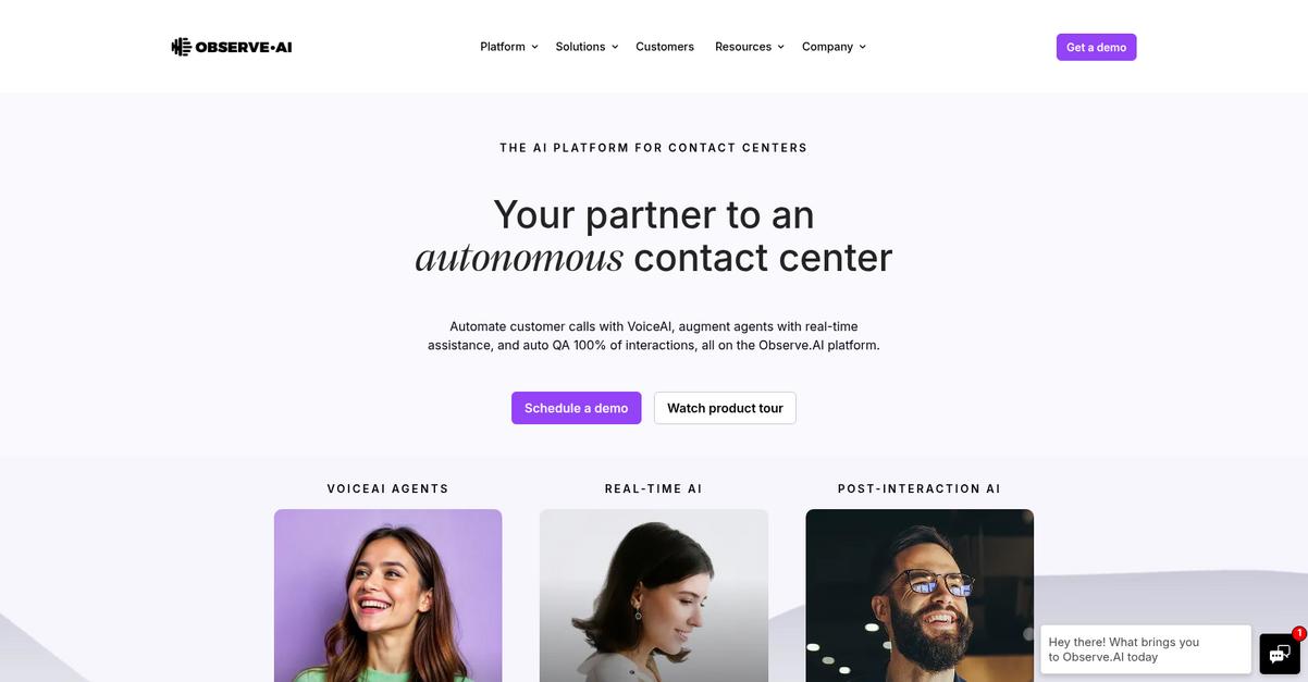 Observe.Ai Homepage