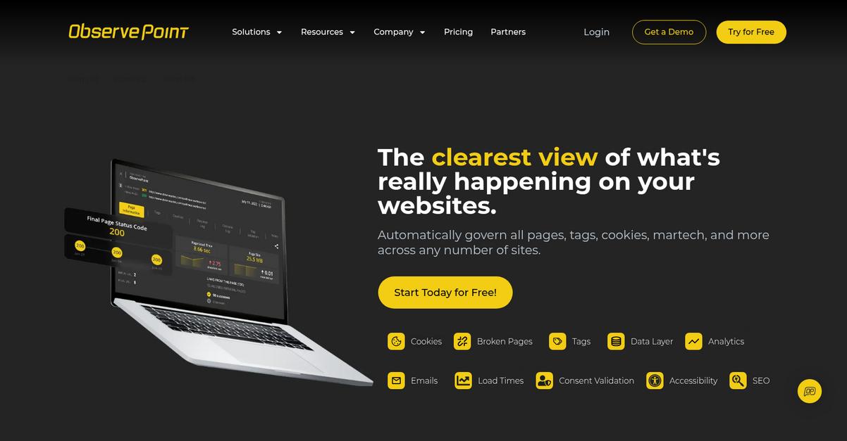 Observe Point Homepage