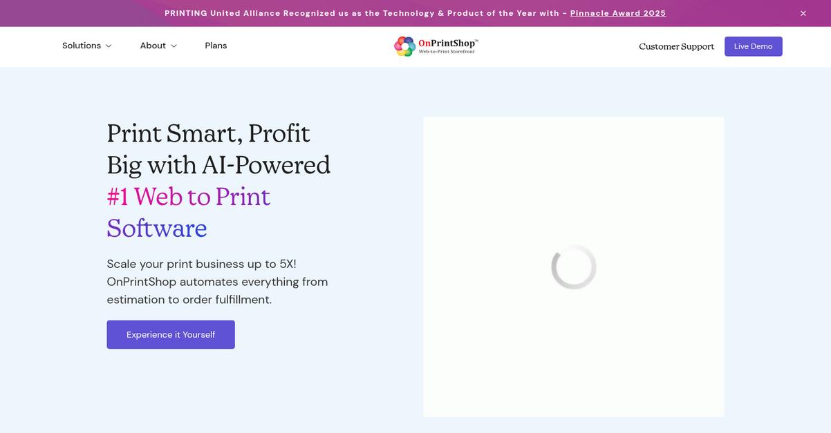 On Print Shop Homepage