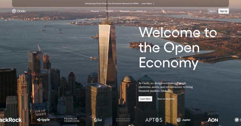 Ondo Finance Homepage
