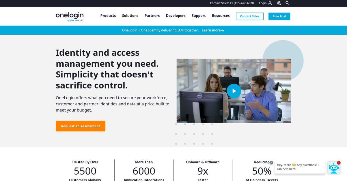 One Login Homepage