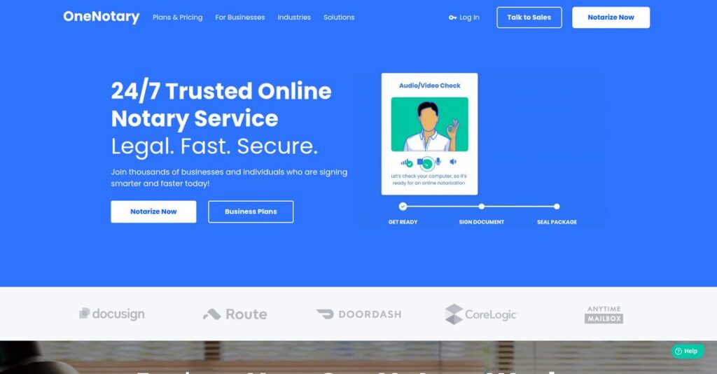 OneNotary Homepage