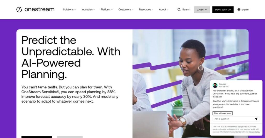 OneStream Software Homepage 1