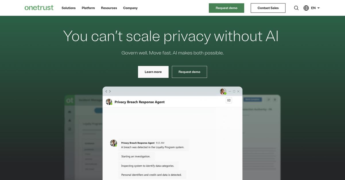 One Trust Homepage