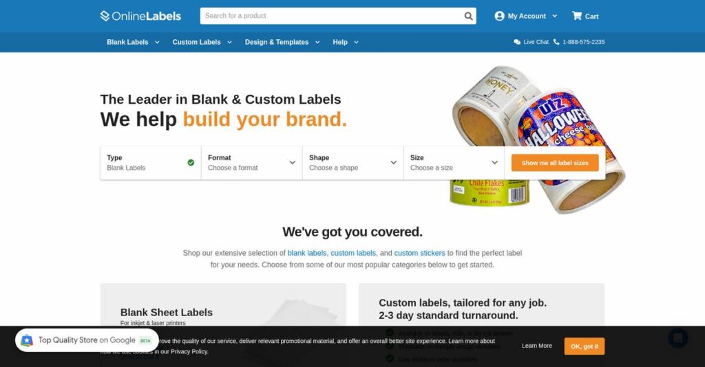 OnlineLabels Homepage