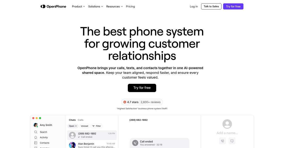 Open Phone Homepage 1