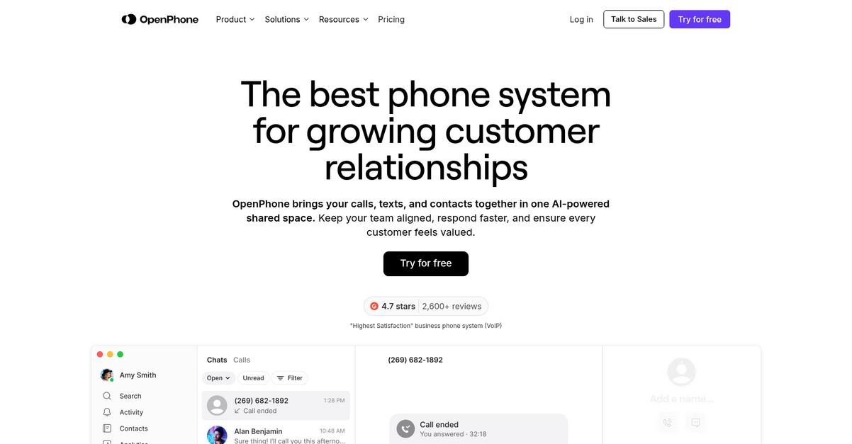 Open Phone Homepage