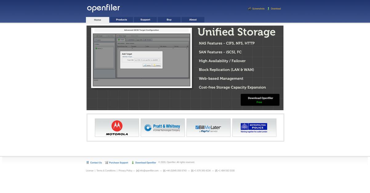 Openfiler Homepage