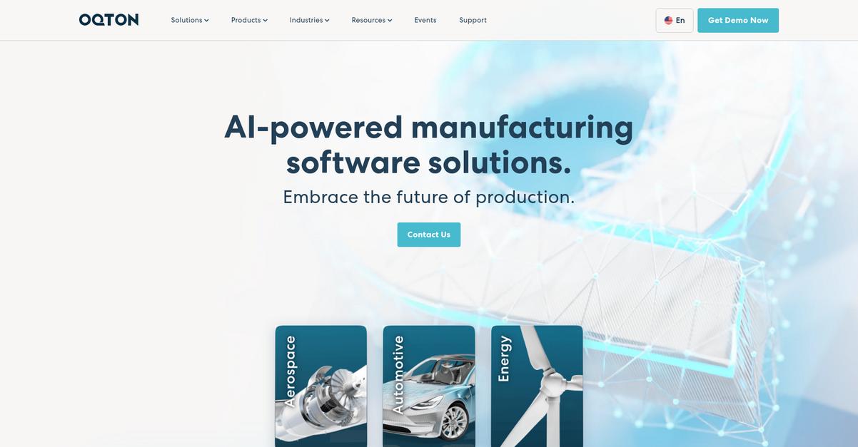 Oqton Homepage