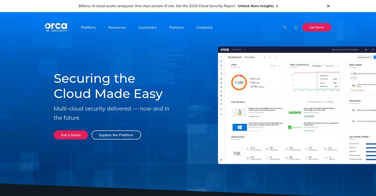 Orca Security Homepage