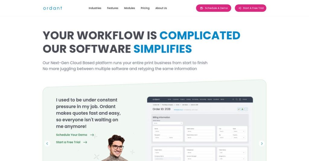 Ordant Homepage