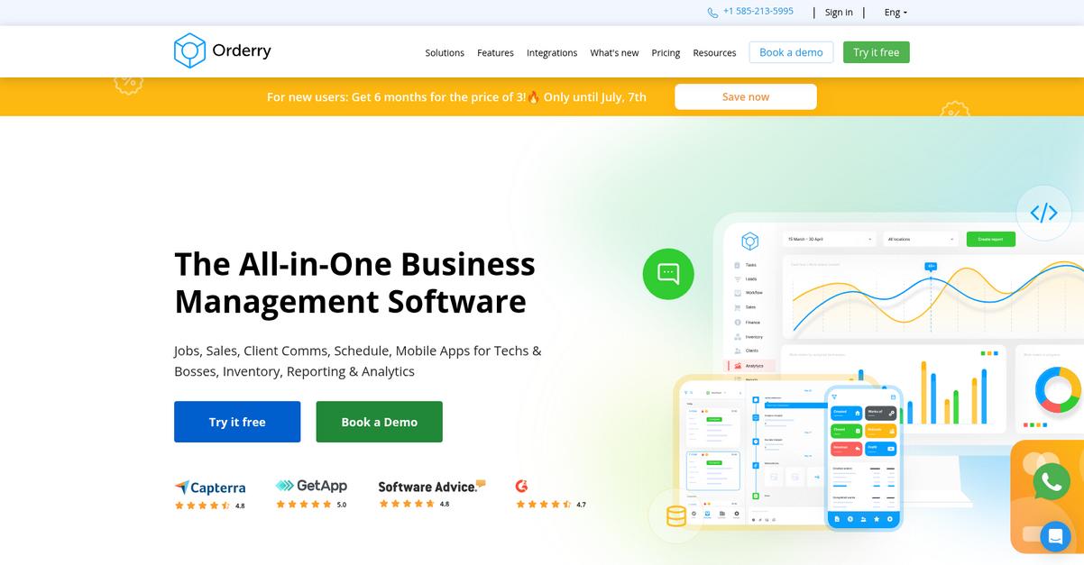 Orderry Homepage