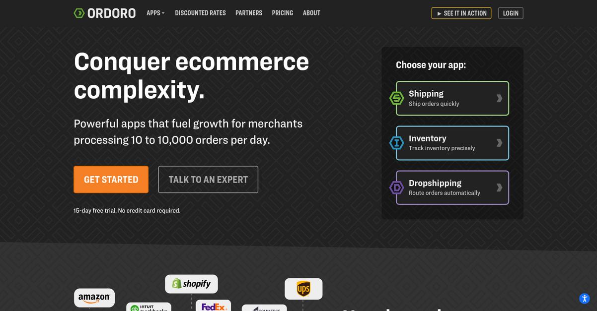 Ordoro Homepage
