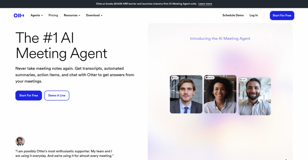 Otter.ai Homepage