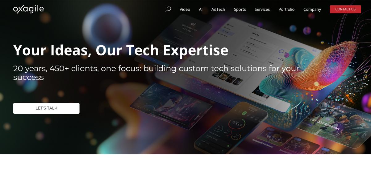 Oxagile Homepage