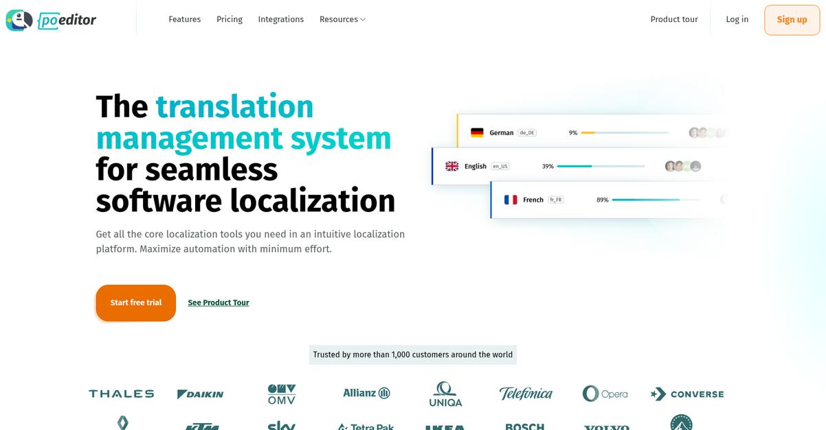 Poeditor Homepage