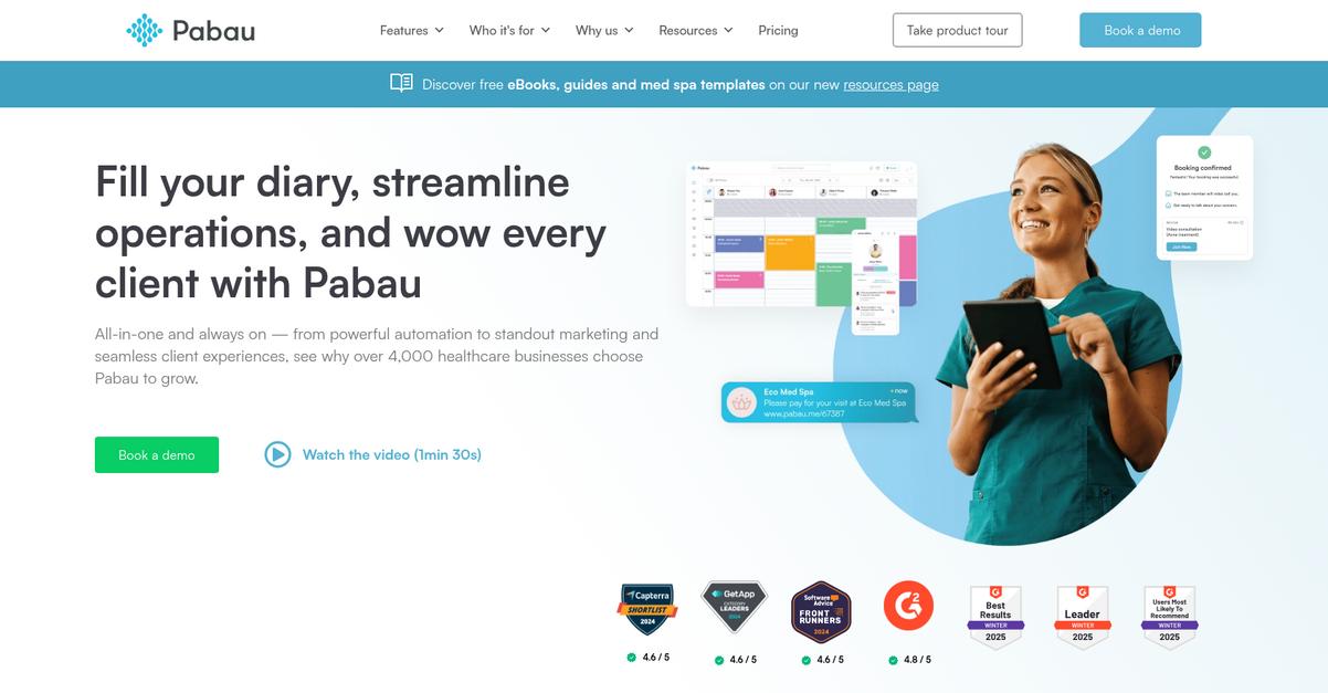 Pabau Homepage