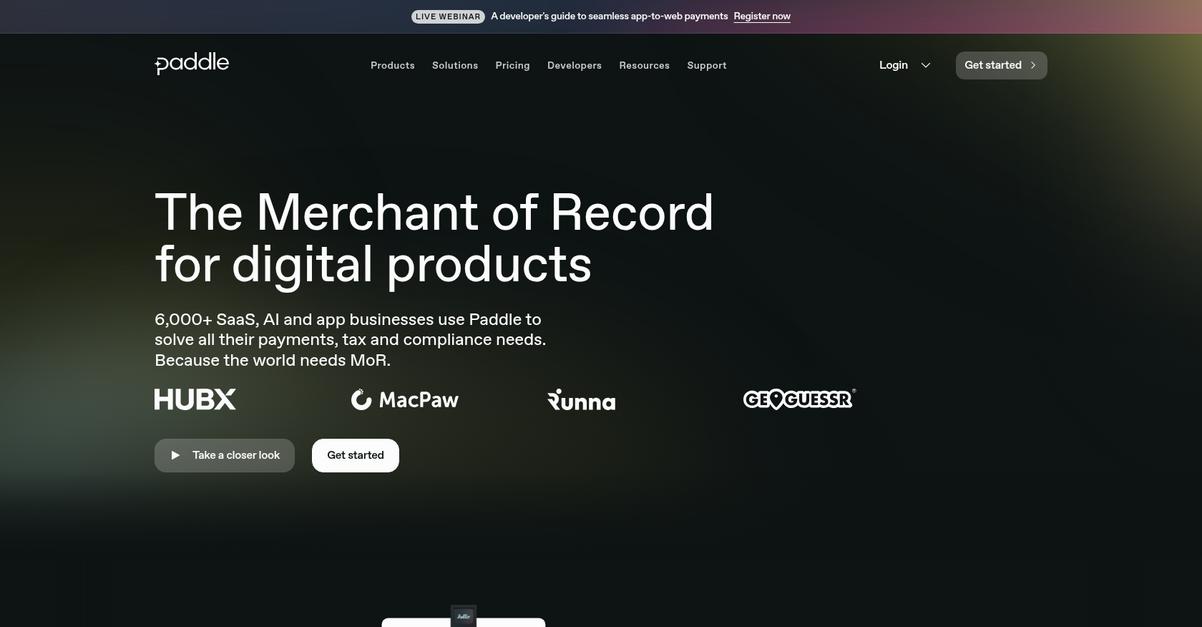 Paddle Homepage