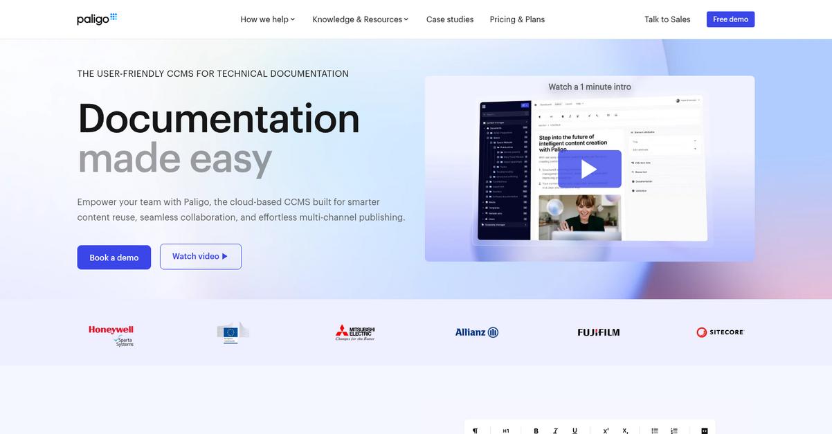 Paligo Homepage