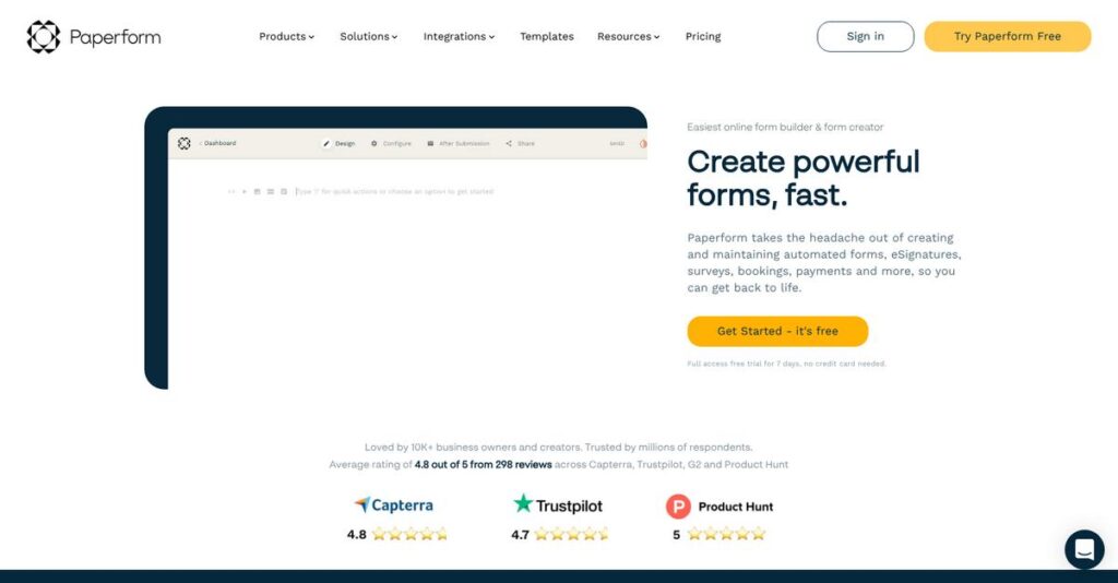 Paperform Homepage