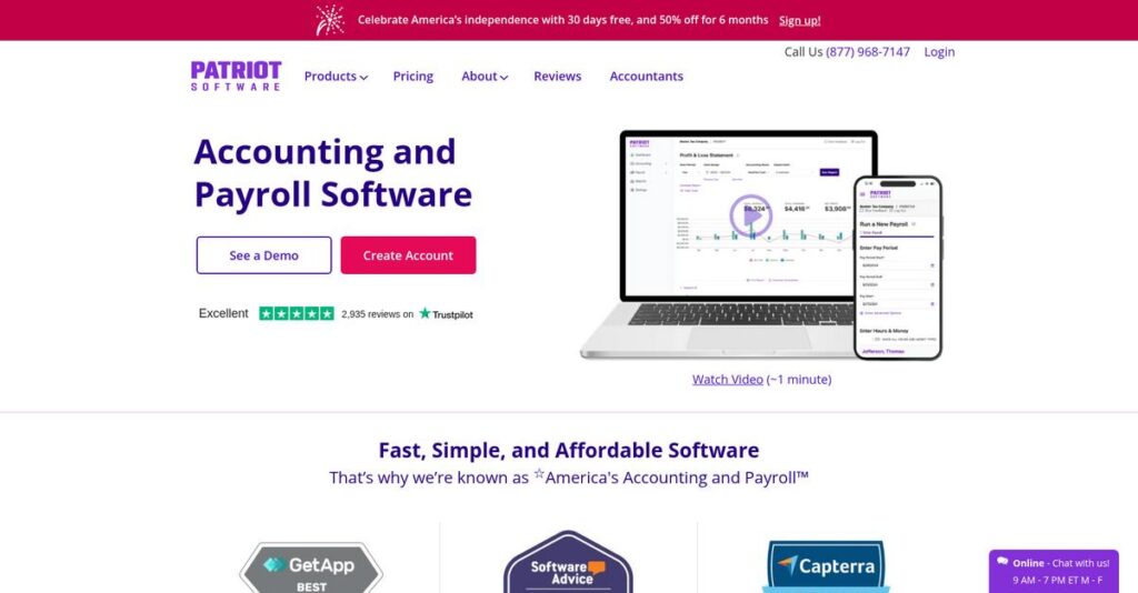 Patriot Software Homepage