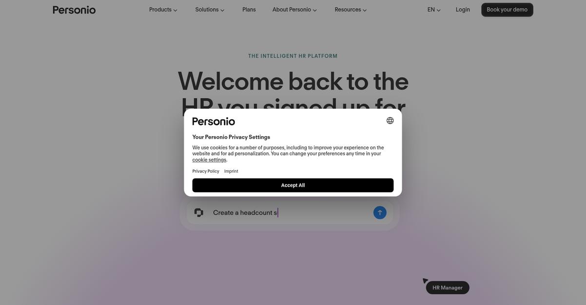 Personio Homepage