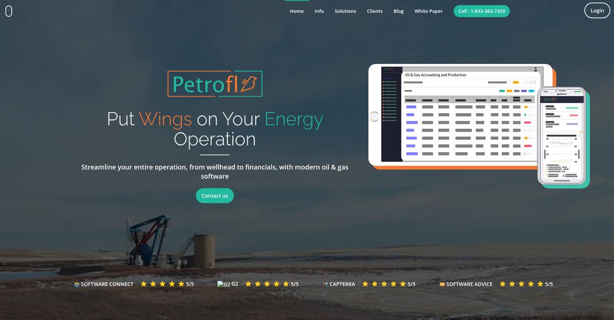 Petrofly Homepage