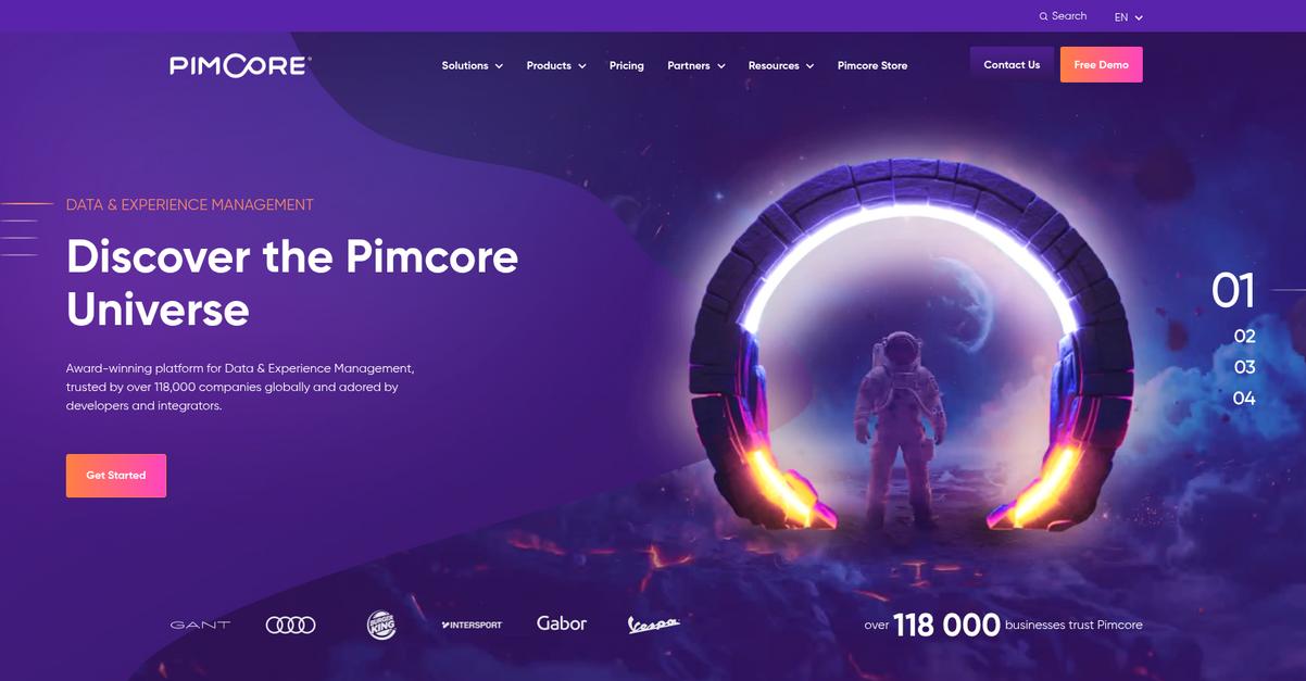 Pimcore Homepage