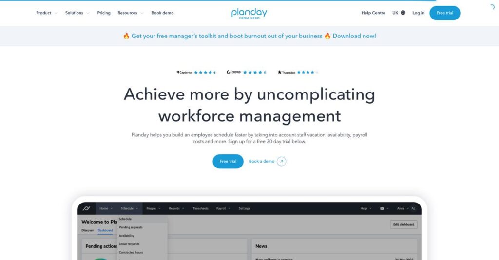 Planday Homepage
