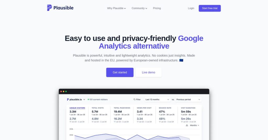 Plausible Analytics Homepage