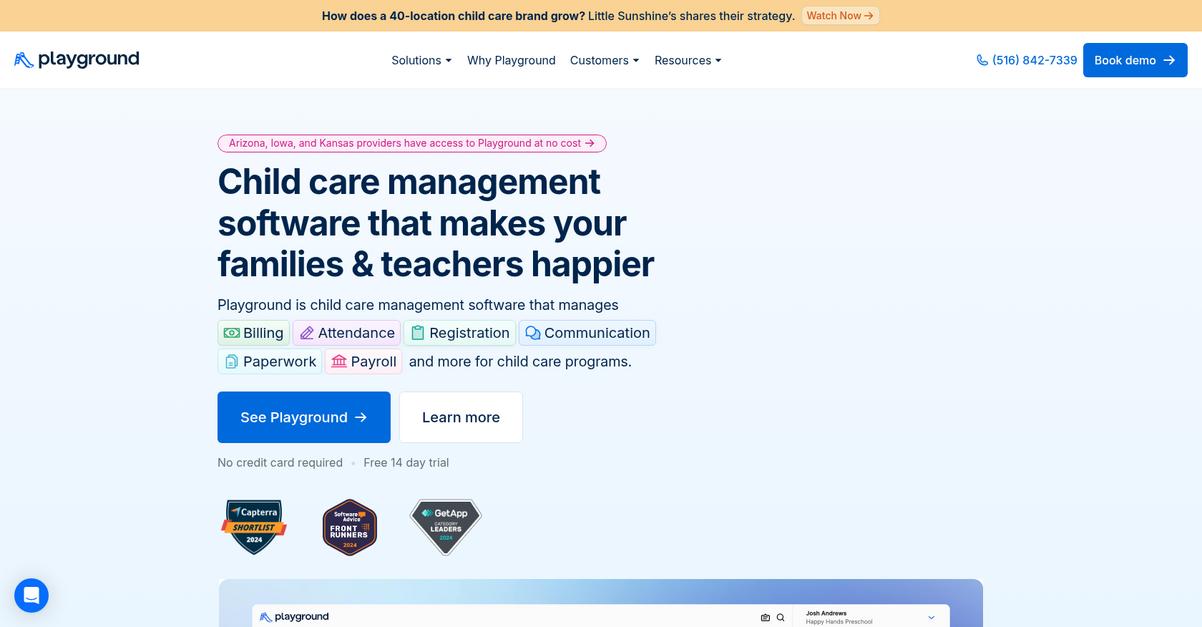 Playground Homepage