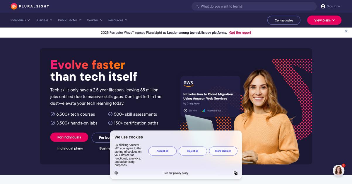 Pluralsight Homepage
