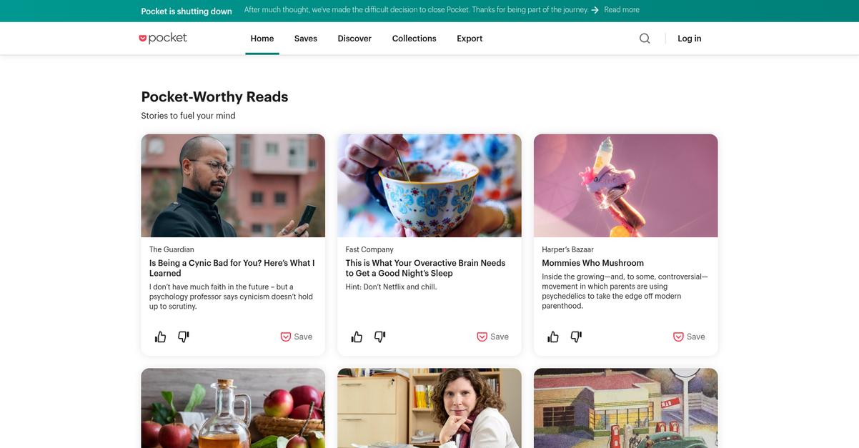 Pocket Homepage