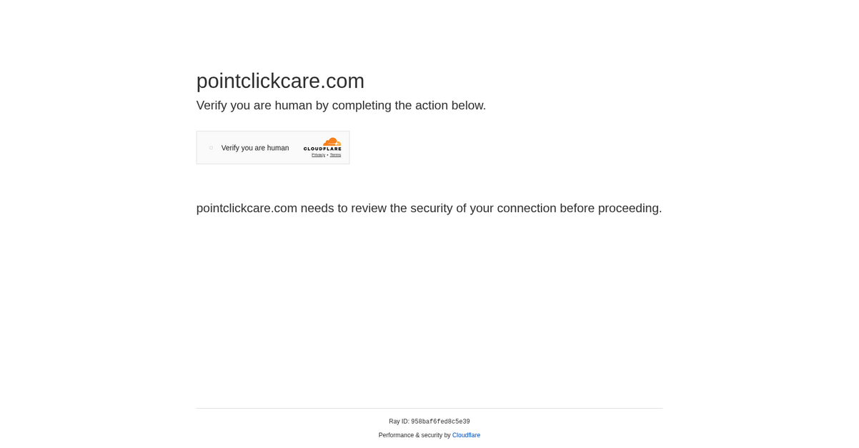 Point Click Care Homepage