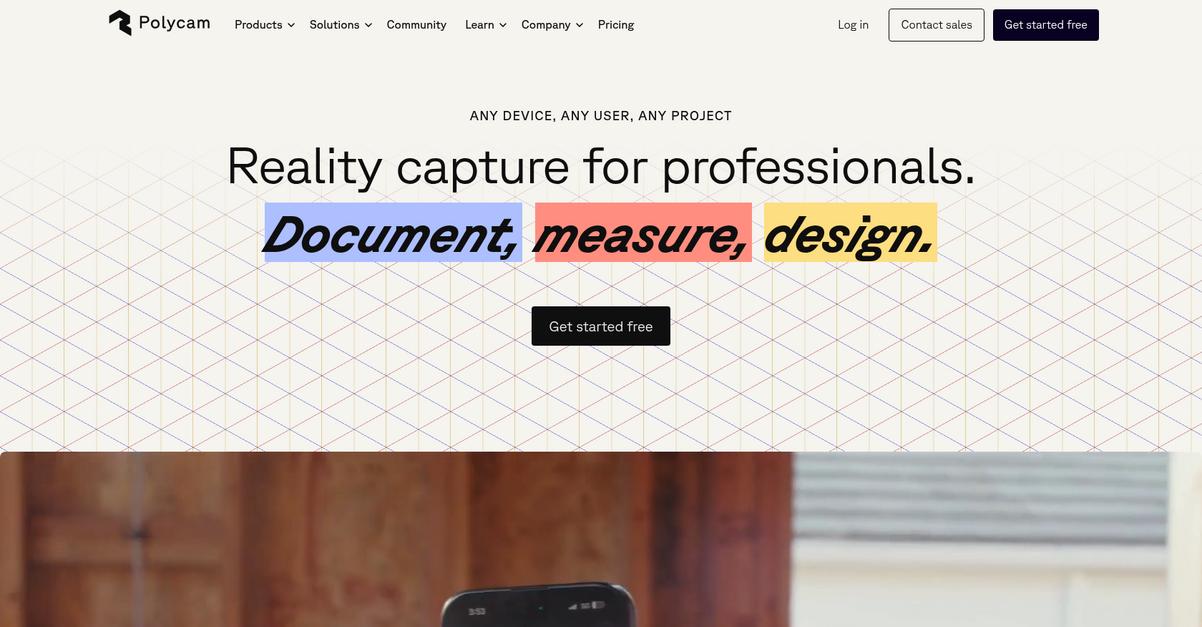 Polycam Homepage