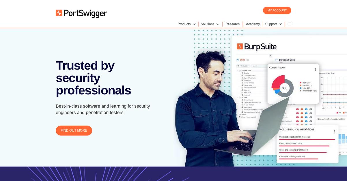 Port Swigger Homepage