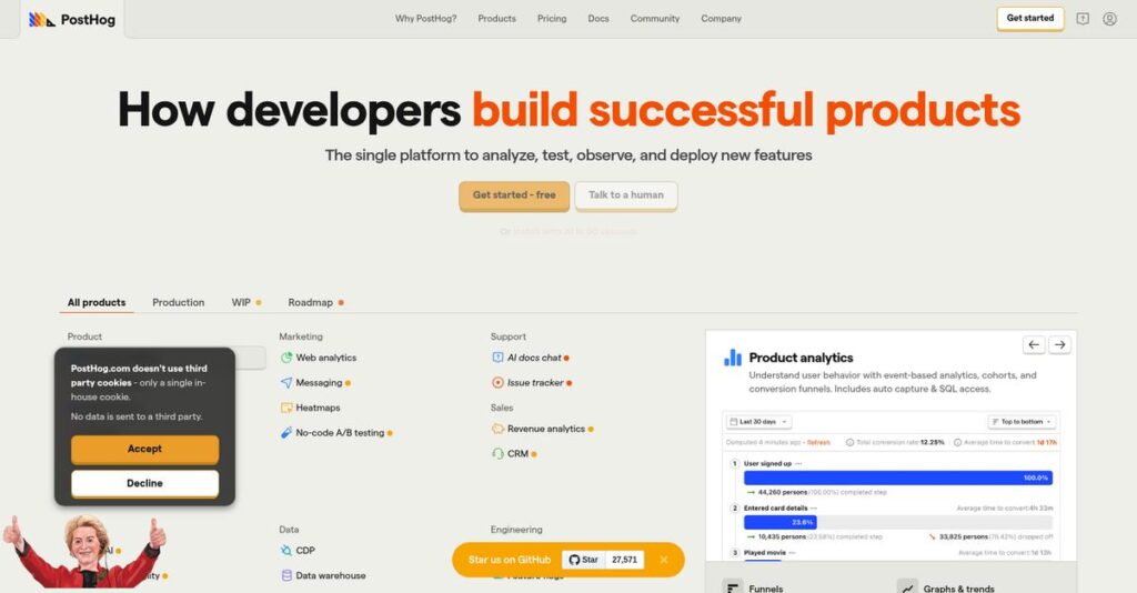 PostHog Homepage