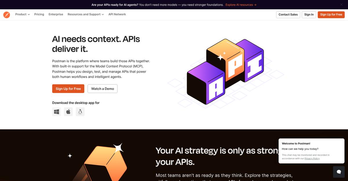 Postman Homepage