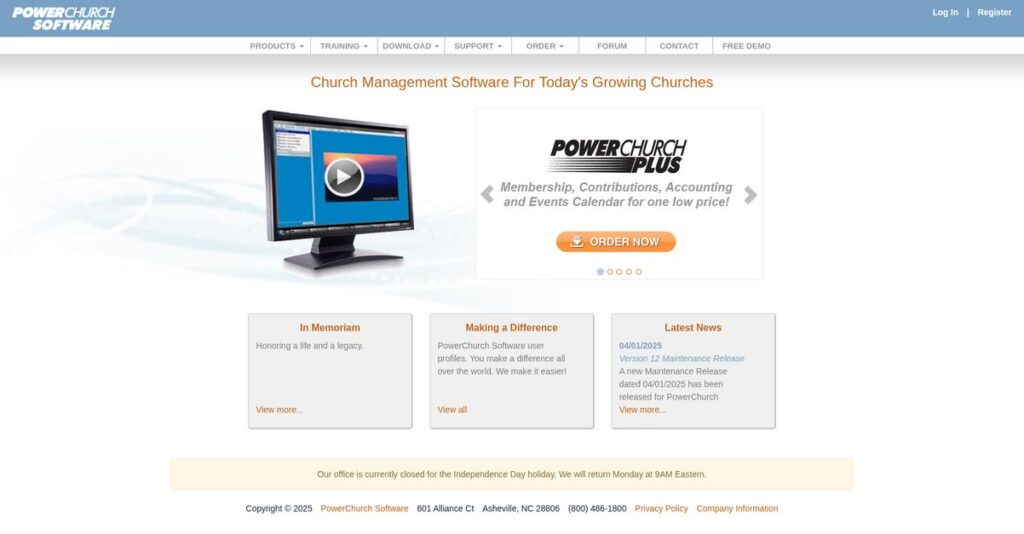 PowerChurch Software Homepage