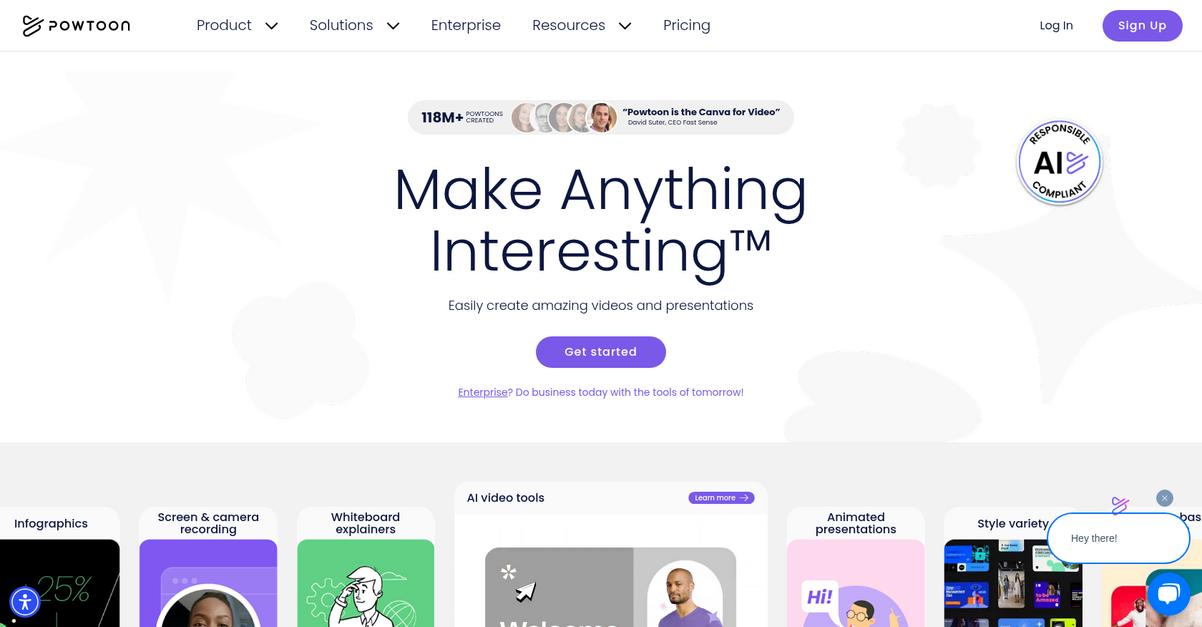 Powtoon Homepage