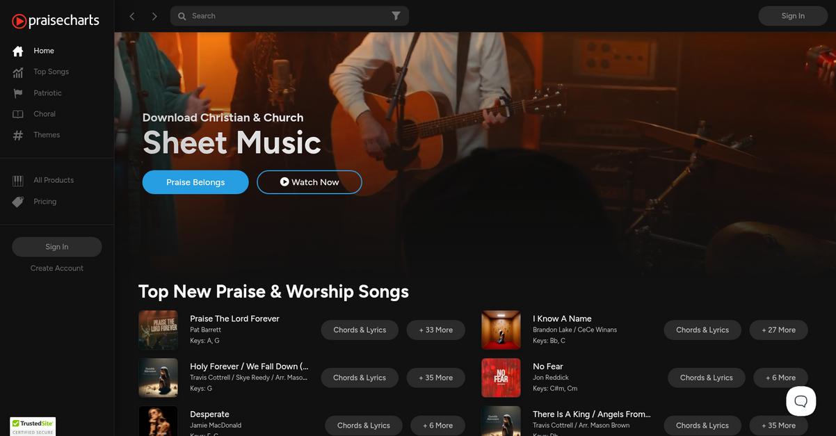 Praise Charts Homepage